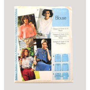 1993 Vintage Sewing Step by Step Pattern Blouse Misses Sizes 4-22 Uncut